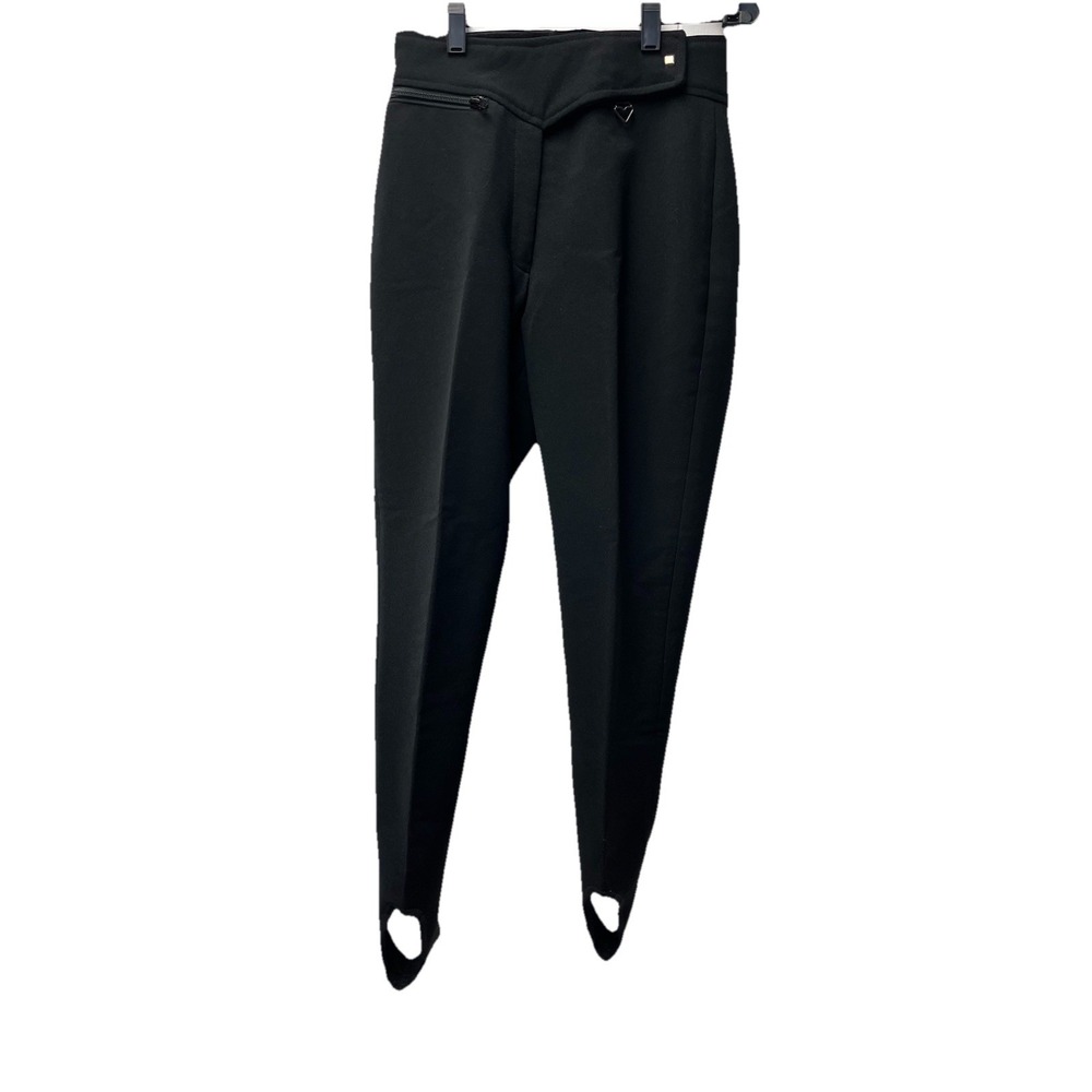 Obermeyer Ski Pants 6R Black Vintage Wool Blend Alpine Stirrup Tapered Sporty